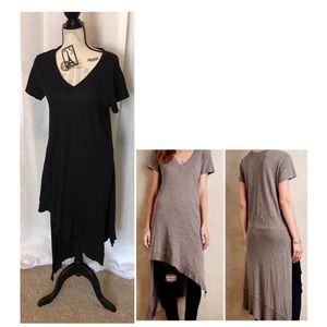 Anthro's LEFT OF CENTER Asymmetrical long tee